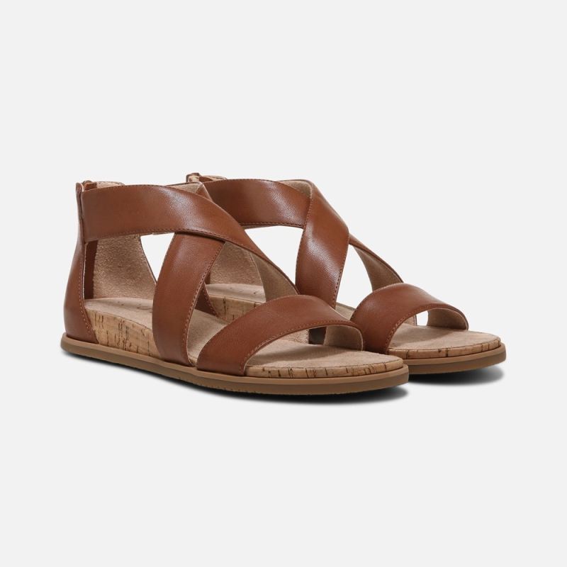 Naturalizer Women's SOUL Cindi Sandal - Dark Brown Leather
