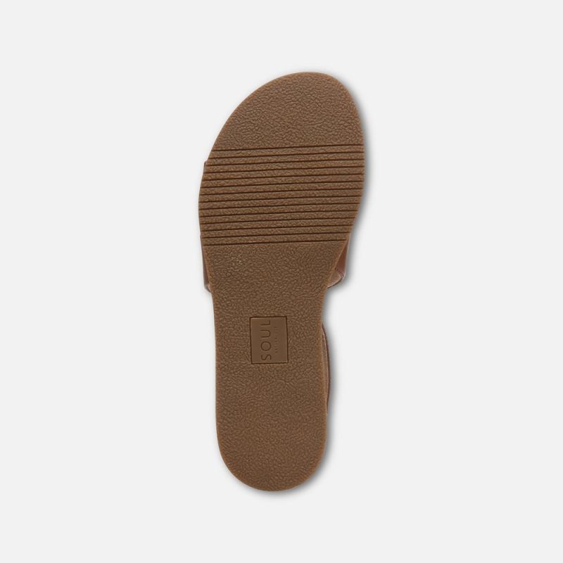 Naturalizer Women's SOUL Cindi Sandal - Dark Brown Leather