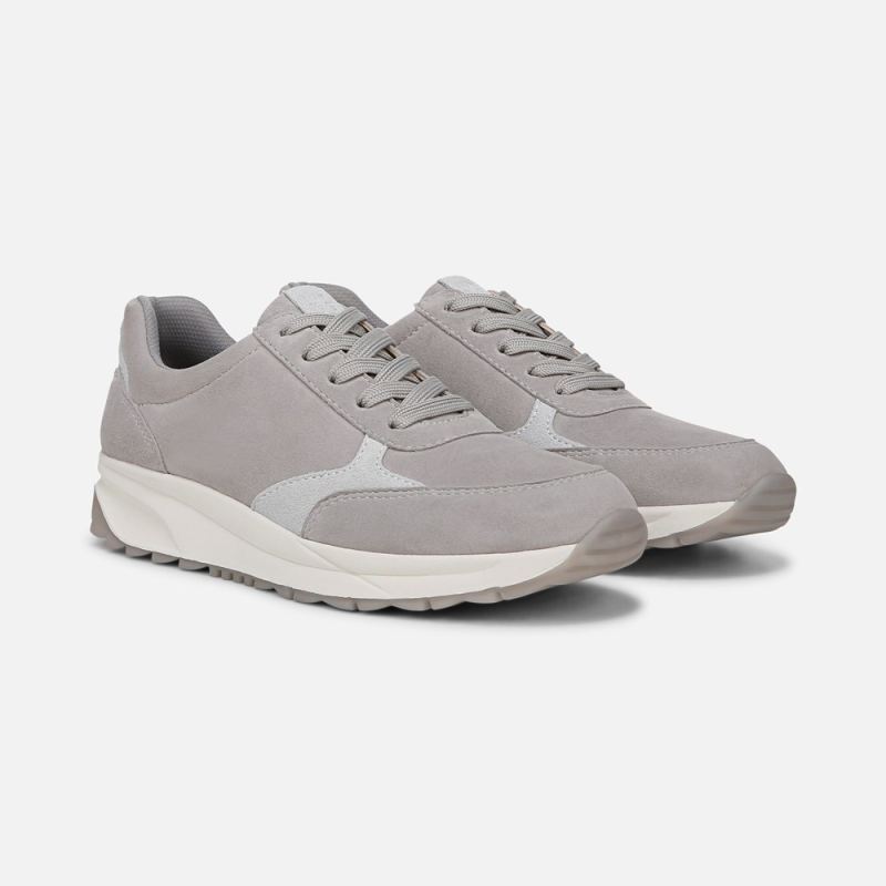 Naturalizer Women's Shay Lace Up Sneaker - Icy Grey Leather