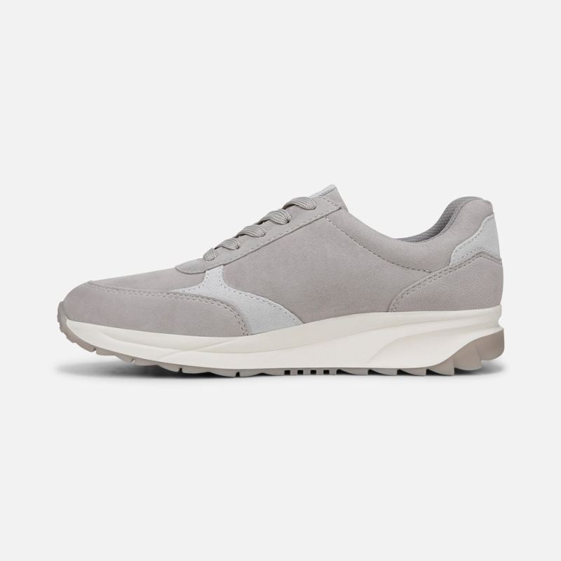 Naturalizer Women's Shay Lace Up Sneaker - Icy Grey Leather