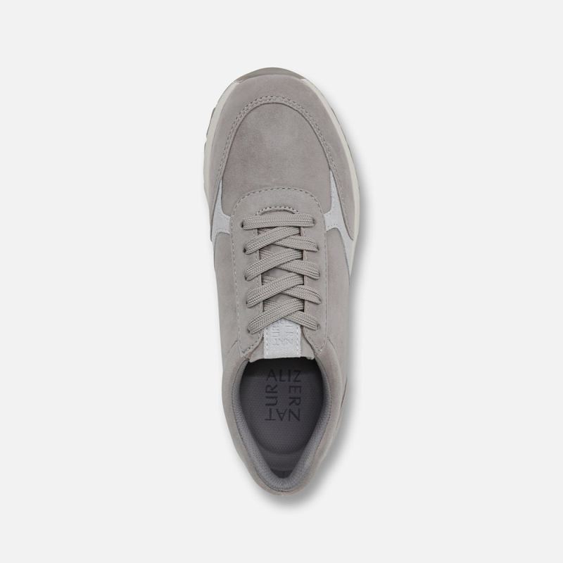 Naturalizer Women's Shay Lace Up Sneaker - Icy Grey Leather