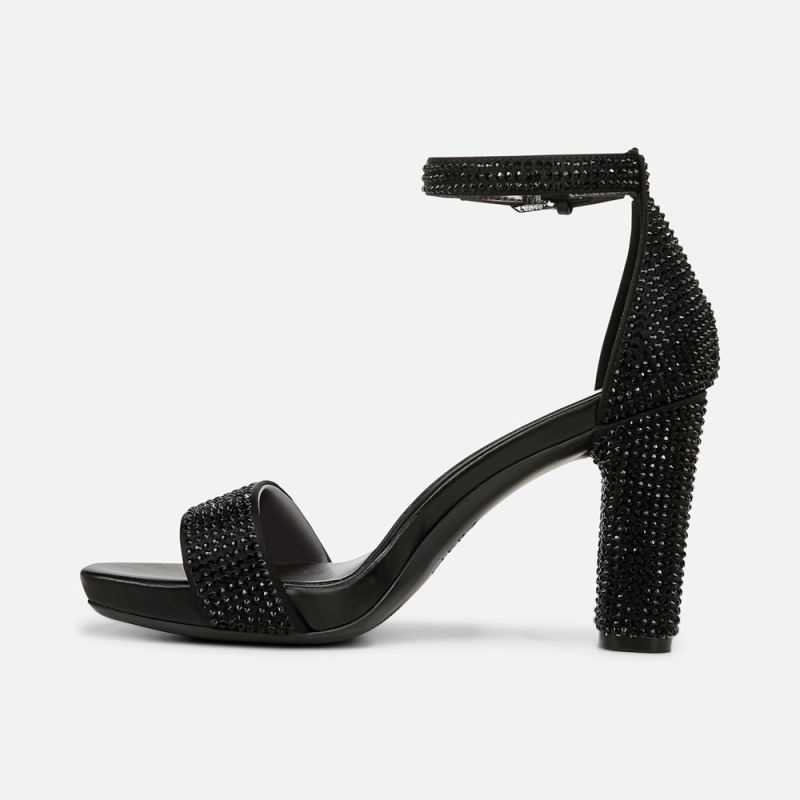 Naturalizer Women's Joy Dress Sandal - Black Satin
