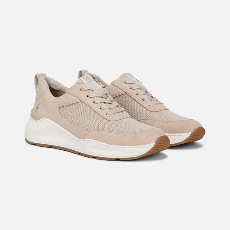 Naturalizer Women's 27 EDIT Brooke Lace-up Sneaker - Coastal Tan Leather \u0026 Mesh