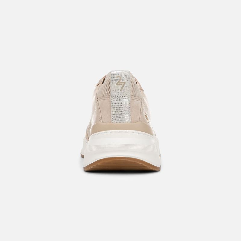 Naturalizer Women's 27 EDIT Brooke Lace-up Sneaker - Coastal Tan Leather \u0026 Mesh