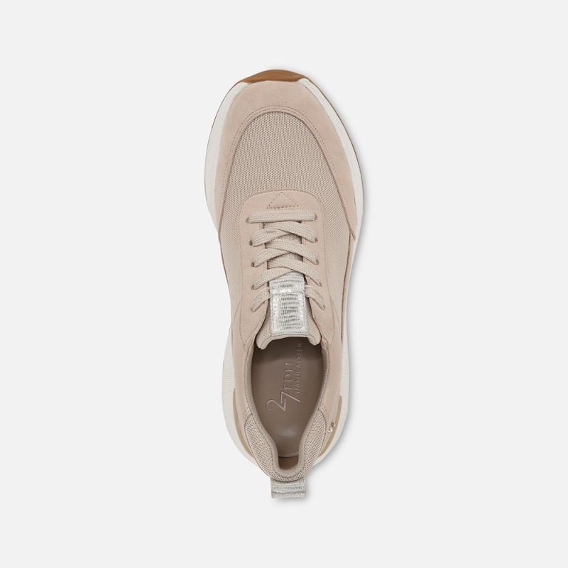 Naturalizer Women's 27 EDIT Brooke Lace-up Sneaker - Coastal Tan Leather \u0026 Mesh