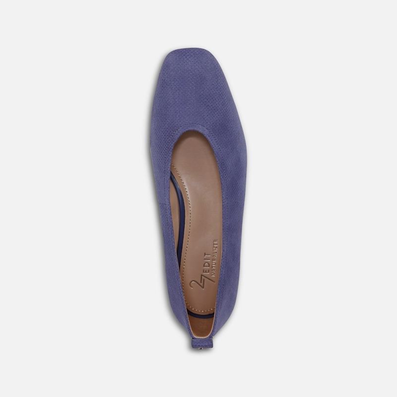 Naturalizer Women's 27 Edit Carla Flat - Future Dusk Blue Suede