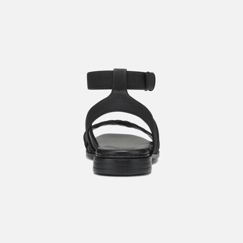 Naturalizer Women's Gana Strappy Sandal - Black Faux Leather
