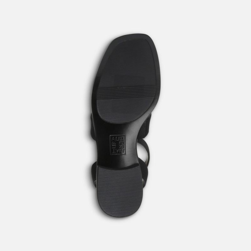 Naturalizer Women's Gana Strappy Sandal - Black Faux Leather