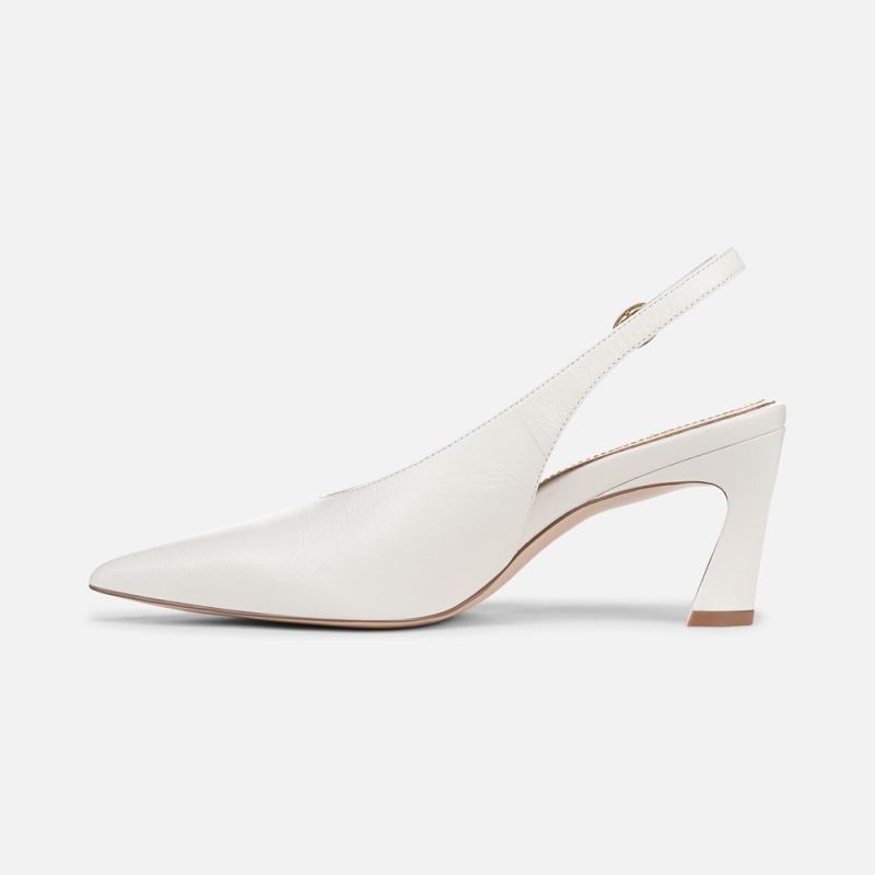 Naturalizer Women's 27 EDIT Elaine Slingback Dress Shoe - Warm White Leather