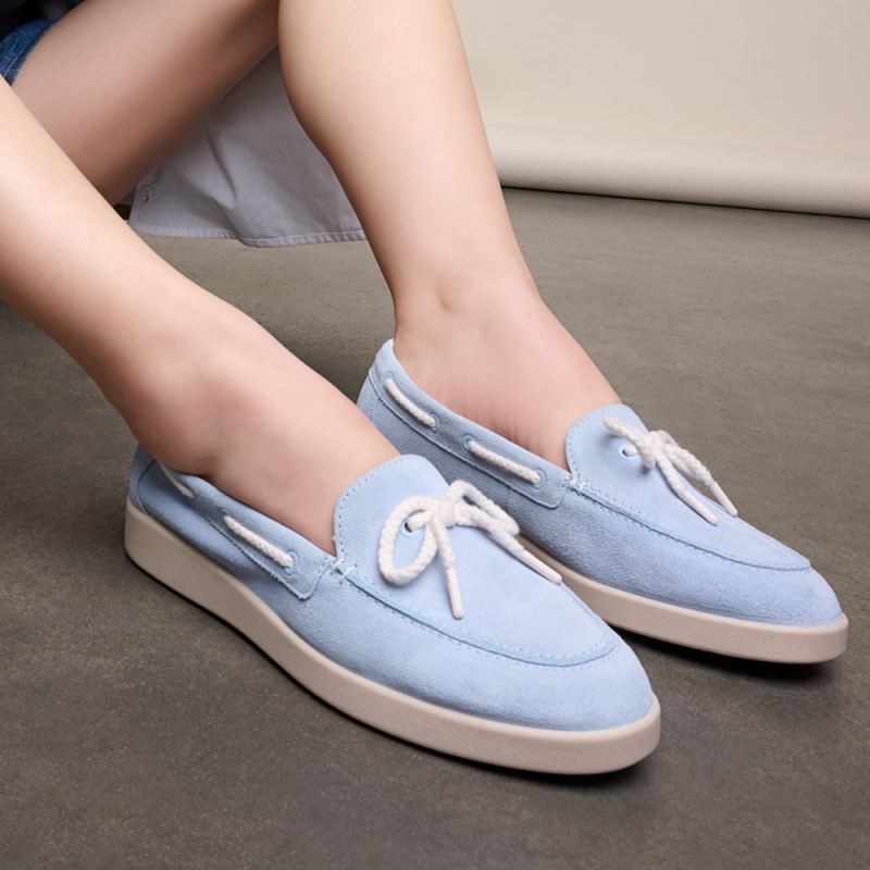 Naturalizer Women's Keel Boat Shoe - Ice Blue Suede