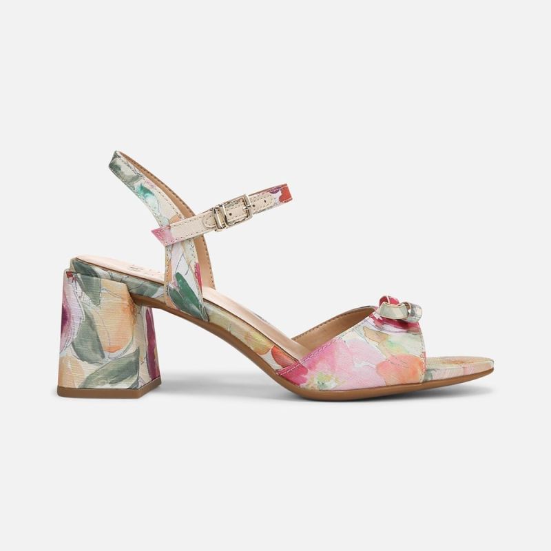 Naturalizer Women's Deandra Dress Sandal - Sunlight Yellow Print Fabric