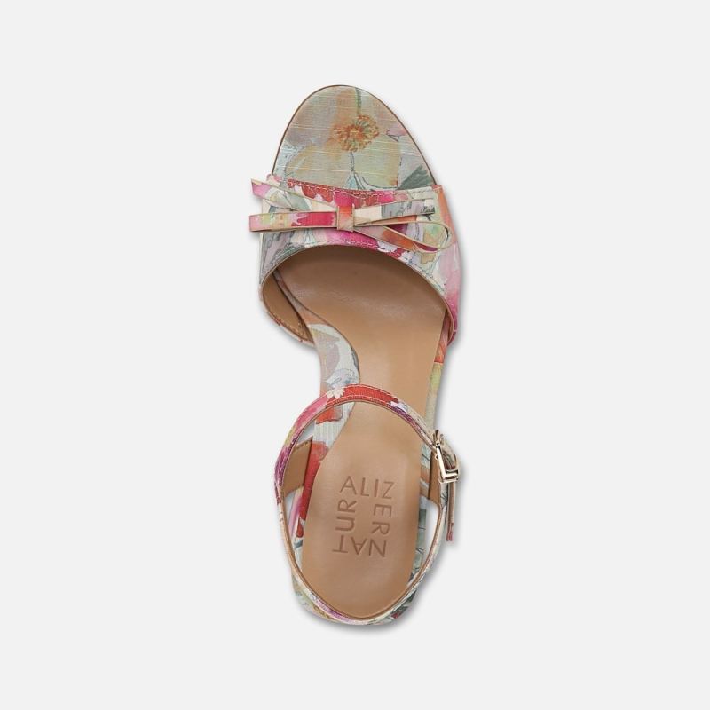 Naturalizer Women's Deandra Dress Sandal - Sunlight Yellow Print Fabric