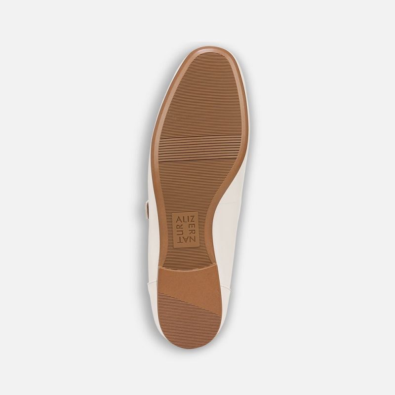 Naturalizer Women's Kelly Mary Jane Flat - Warm White Leather