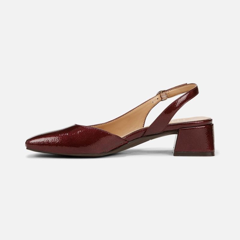 Naturalizer Women's Jayla Slingback Pump - Cranberry Red Faux Leather