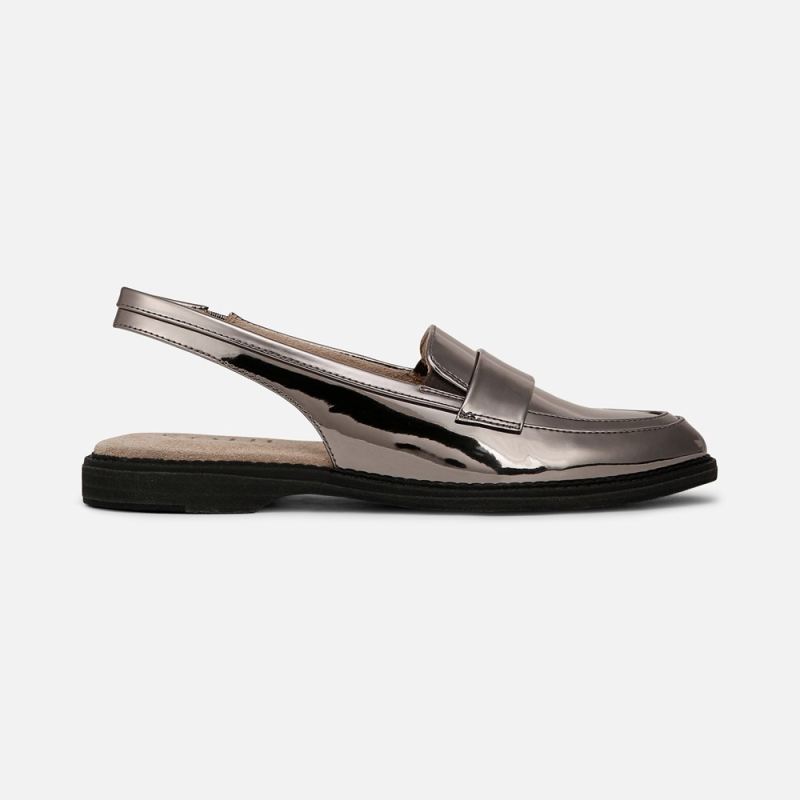 Naturalizer Women's SOUL Yeah Slingback Loafer - Pewter Faux Leather