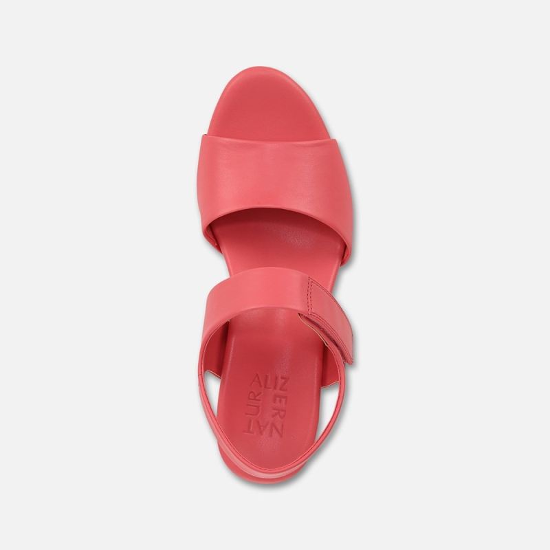 Naturalizer Women's Imani Wedge Sandal - Sunset Coral Leather