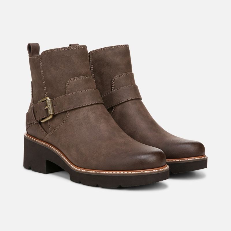 Naturalizer Women's Cabaret Moto Boot - Truffle Taupe Faux Leather