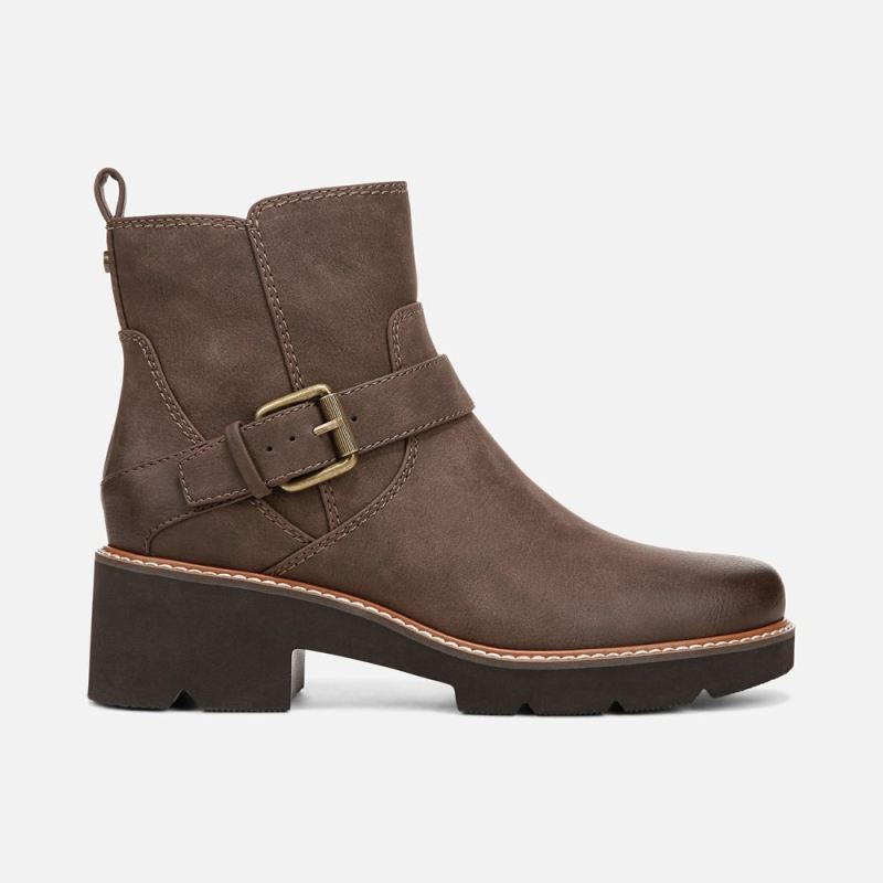 Naturalizer Women's Cabaret Moto Boot - Truffle Taupe Faux Leather
