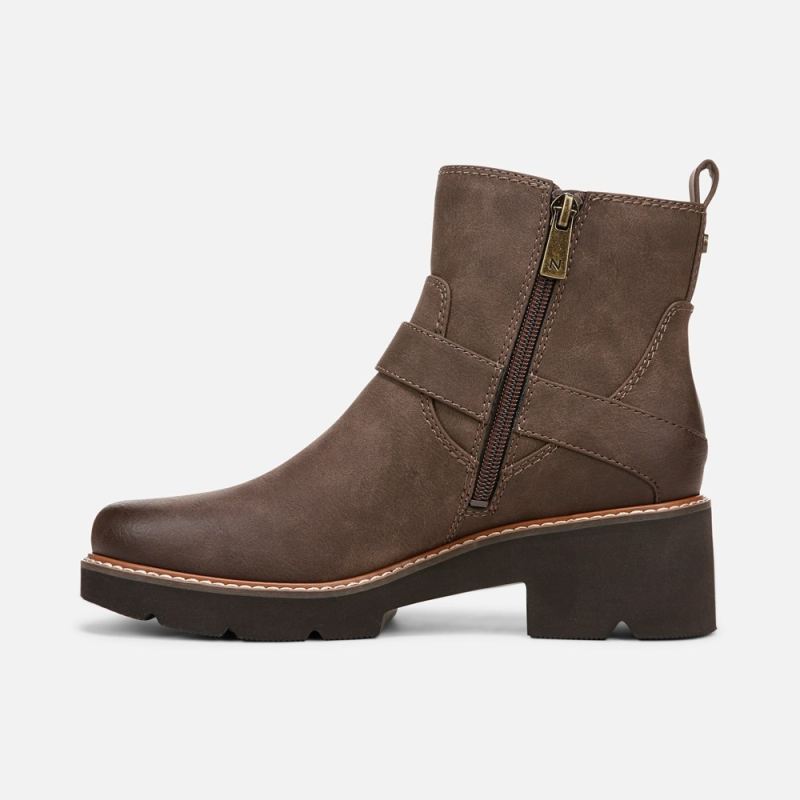Naturalizer Women's Cabaret Moto Boot - Truffle Taupe Faux Leather