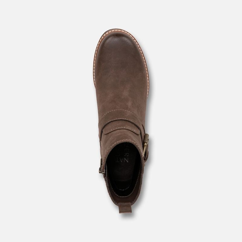 Naturalizer Women's Cabaret Moto Boot - Truffle Taupe Faux Leather