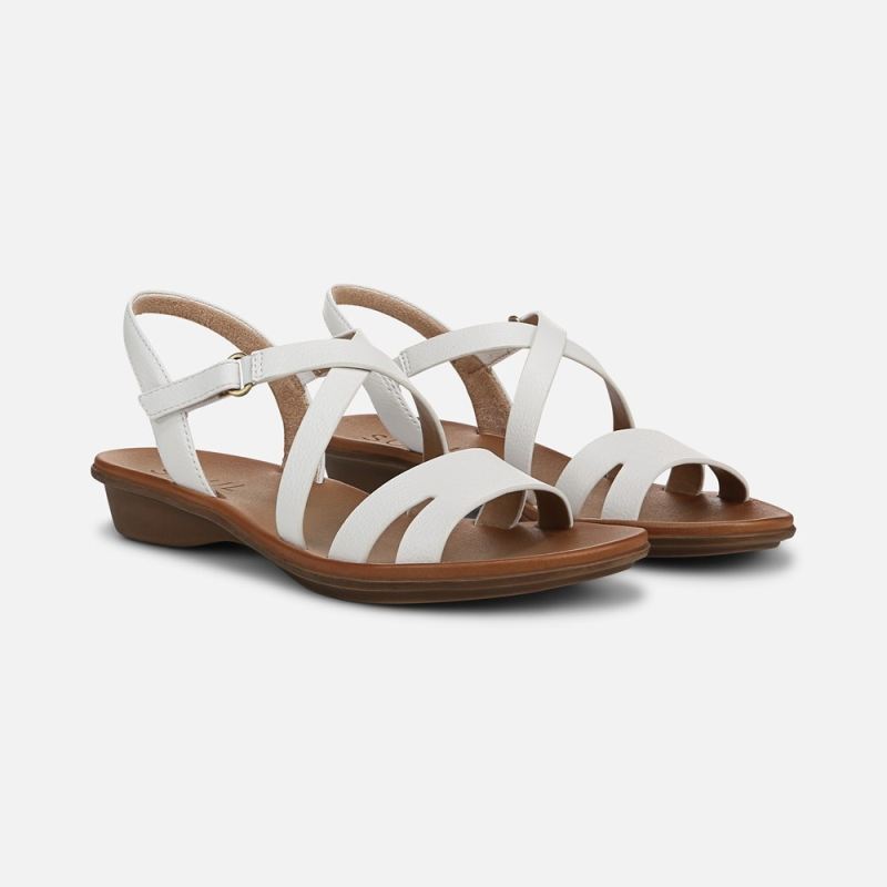 Naturalizer Women's SOUL Shenna Sandal - White Faux Leather