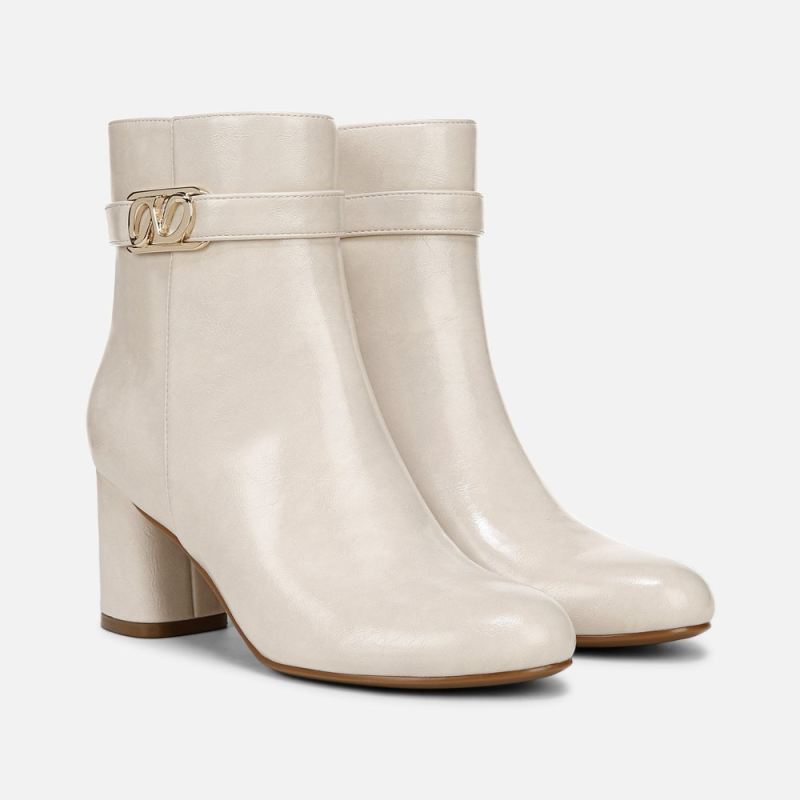 Naturalizer Women's Lottie Ankle Bootie - Porcelain Faux Leather - Click Image to Close