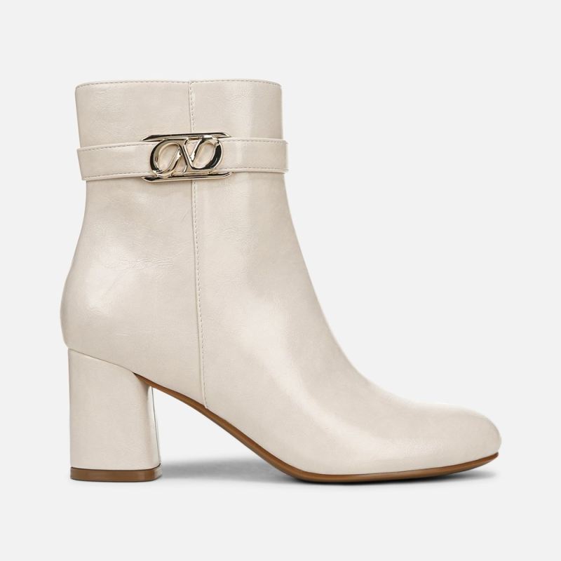 Naturalizer Women's Lottie Ankle Bootie - Porcelain Faux Leather