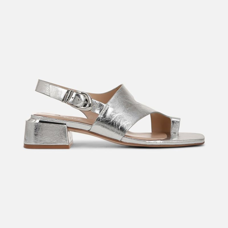 Naturalizer Women's 27 EDIT Audra Dress Sandal - Silver Leather
