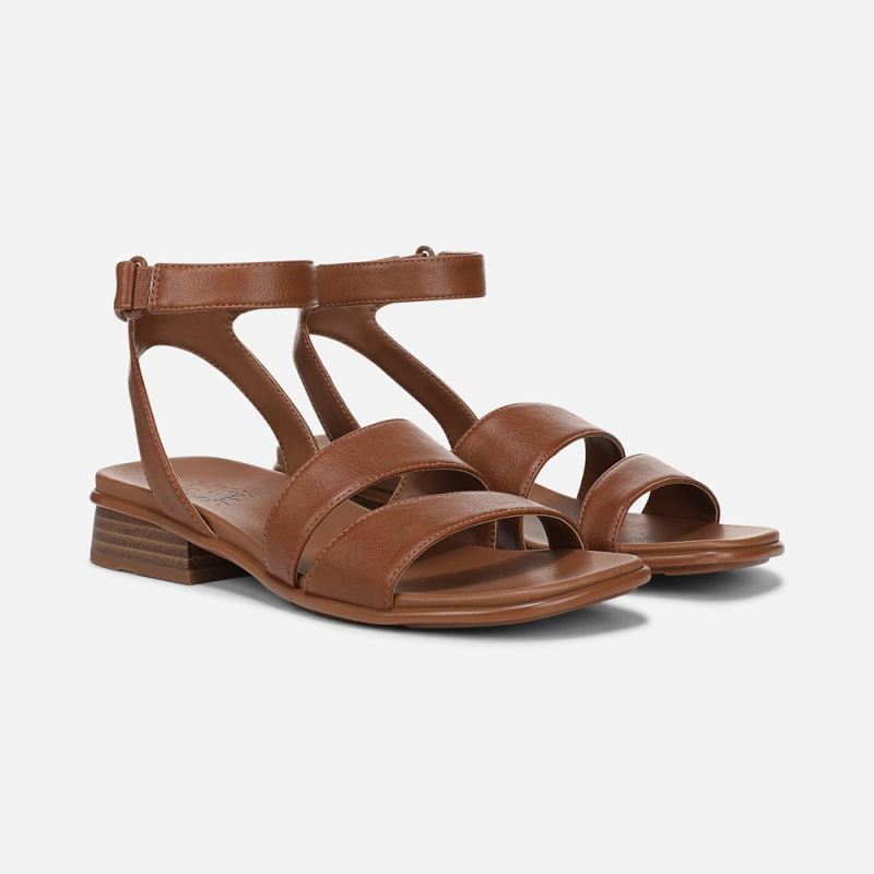 Naturalizer Women's Effie Sandal - Englsih Tea Brown Faux Leather