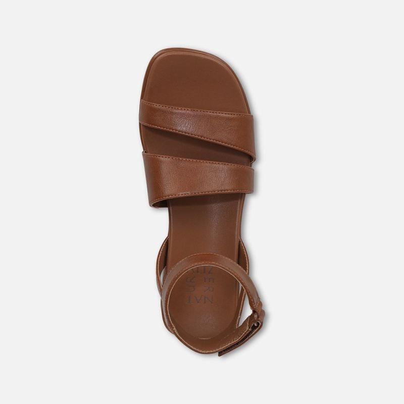 Naturalizer Women's Effie Sandal - Englsih Tea Brown Faux Leather