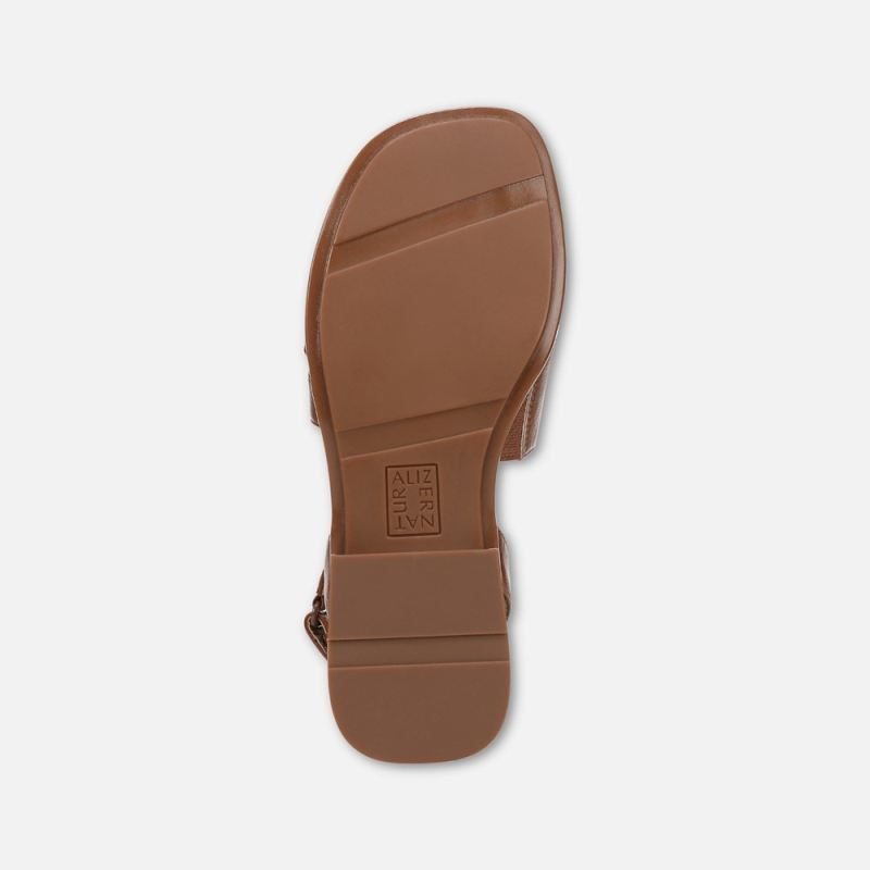 Naturalizer Women's Effie Sandal - Englsih Tea Brown Faux Leather