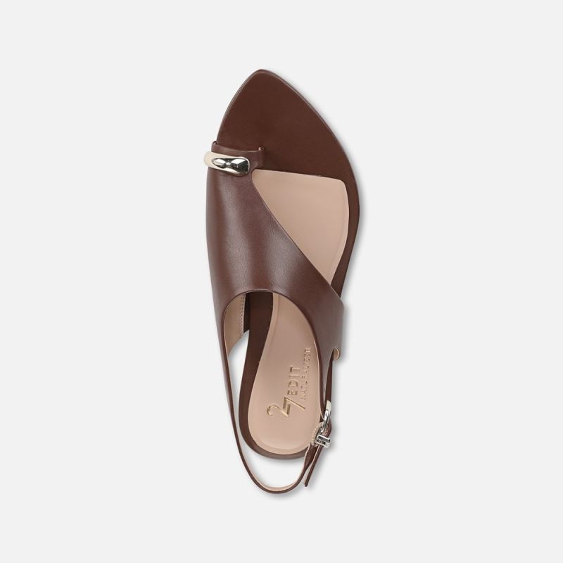 Naturalizer Women's 27 EDIT Via Sandal - Cappuccino Brown Leather