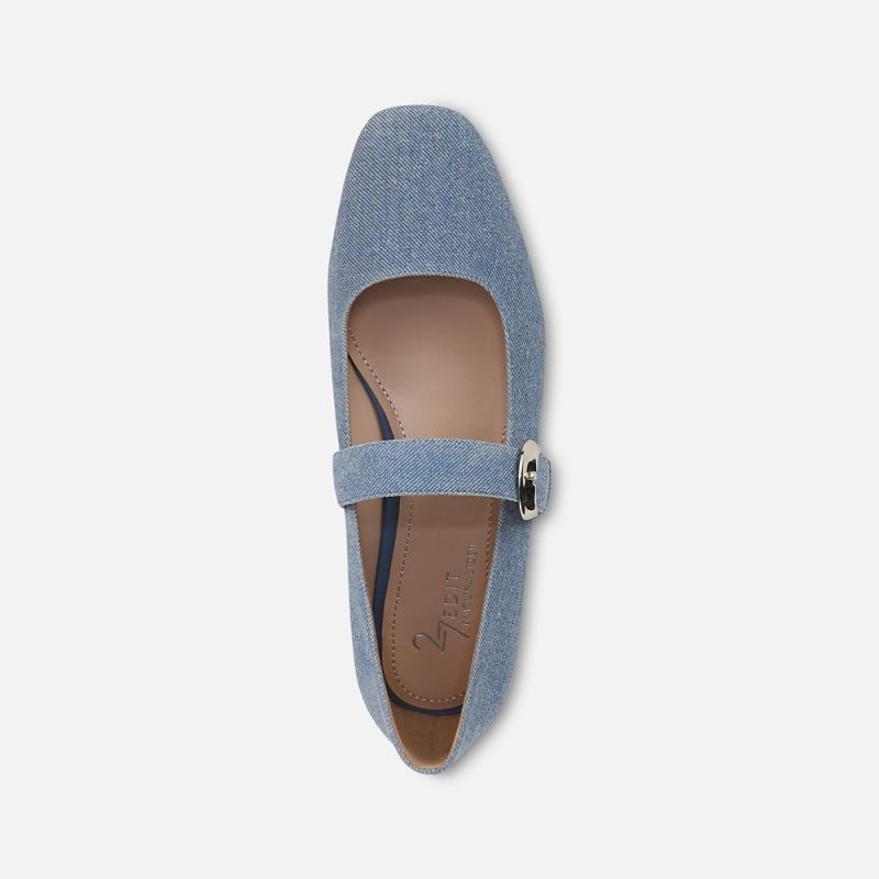 Naturalizer Women's 27 EDIT Carter Mary Jane - Denim Blue Suede