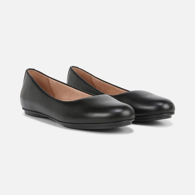 Naturalizer Women's Maxwell Ballet Flat - Black Tumbled Leather
