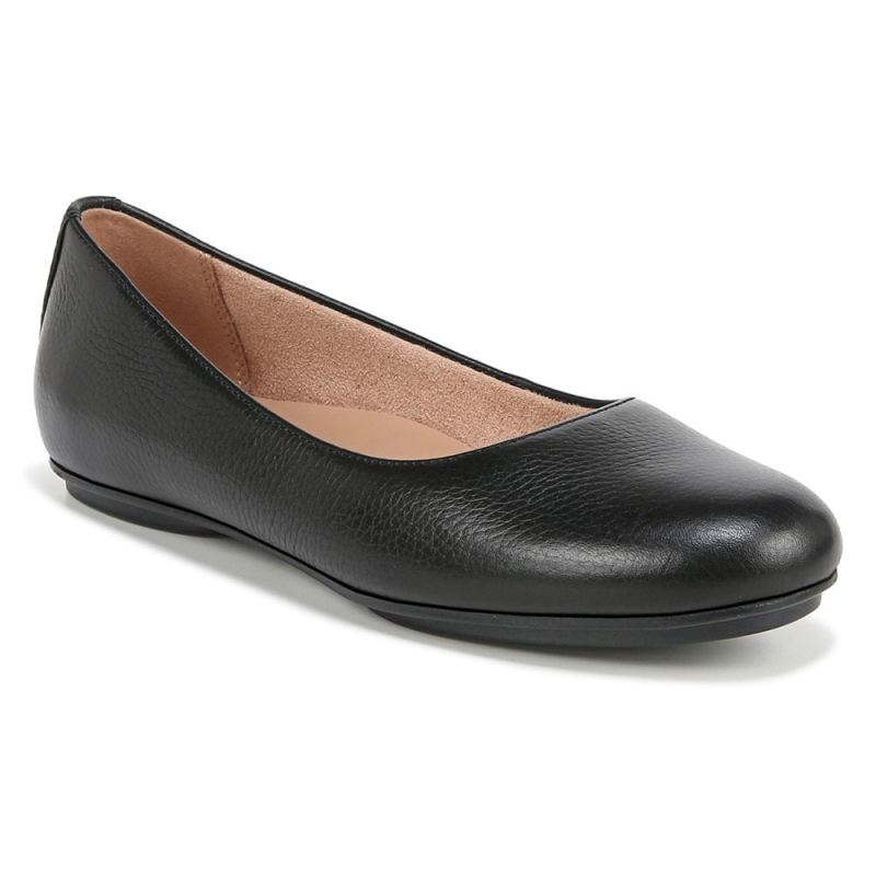 Naturalizer Women's Maxwell Ballet Flat - Black Tumbled Leather