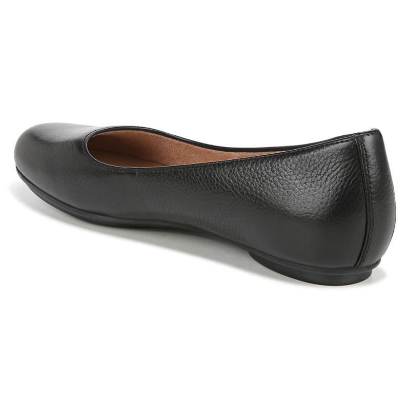 Naturalizer Women's Maxwell Ballet Flat - Black Tumbled Leather