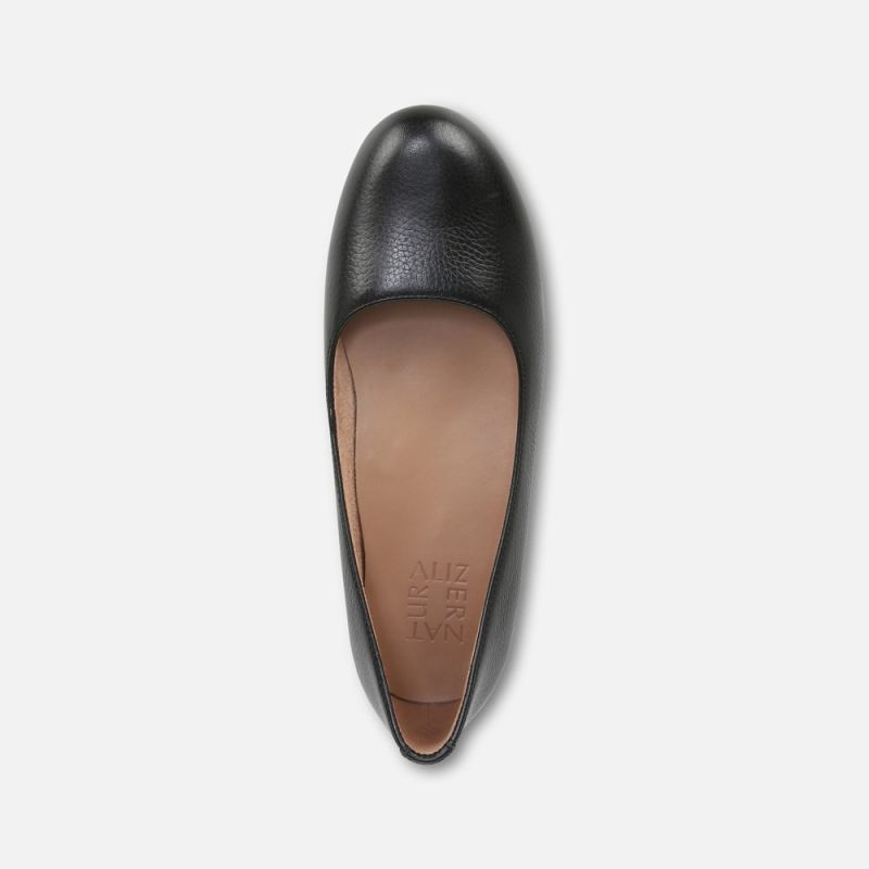 Naturalizer Women's Maxwell Ballet Flat - Black Tumbled Leather