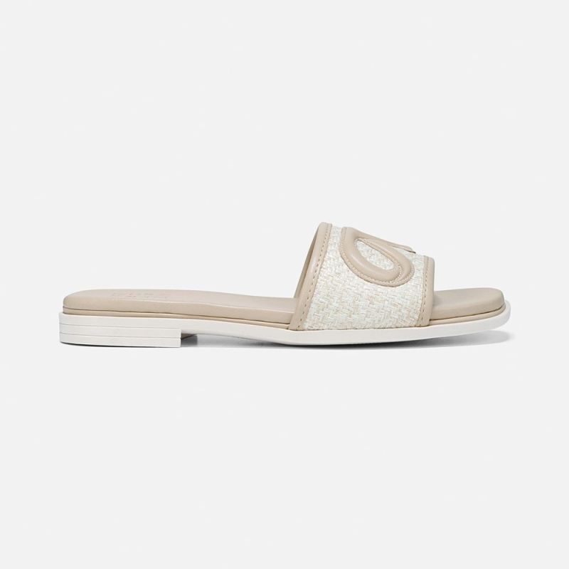Naturalizer Women's Genevieve Slide Sandal - Coastal Tan Woven Fabric