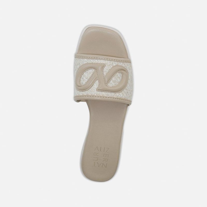 Naturalizer Women's Genevieve Slide Sandal - Coastal Tan Woven Fabric