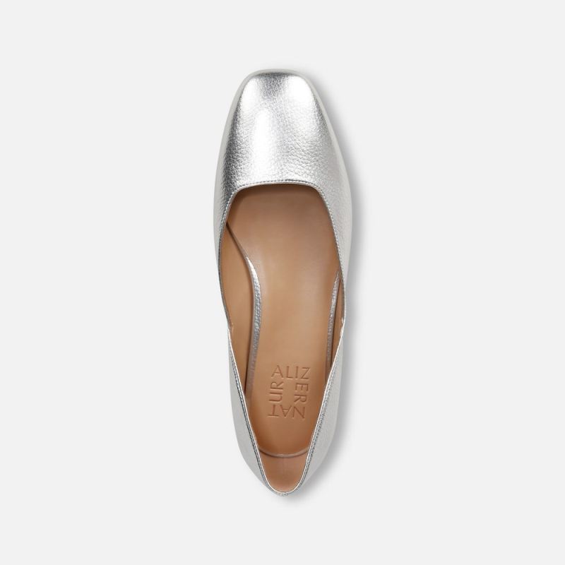 Naturalizer Women's Cody Flat - Silver Croc Pattern Leather