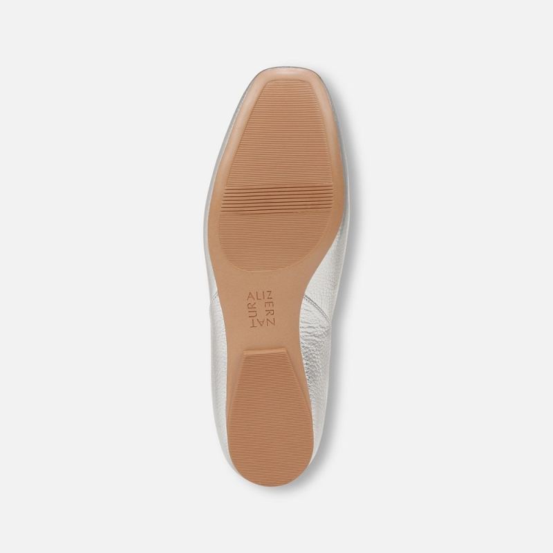 Naturalizer Women's Cody Flat - Silver Croc Pattern Leather