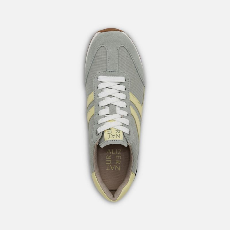 Naturalizer Women's Lorena Lace Up Sneaker - Pistachio Fabric \u0026 Suede
