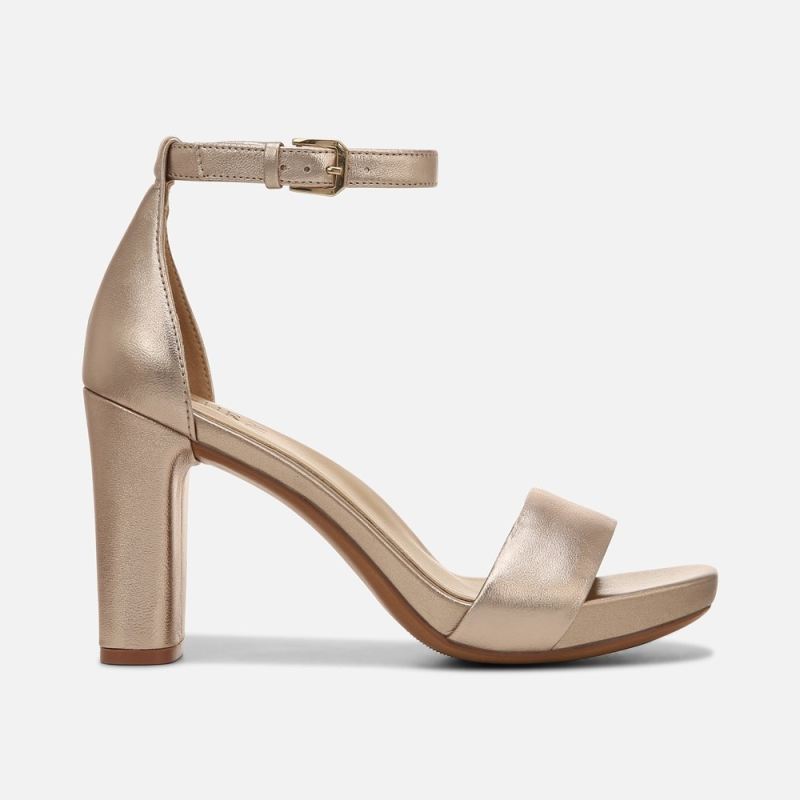 Naturalizer Women's Joy Dress Sandal - Light Bronze Leather