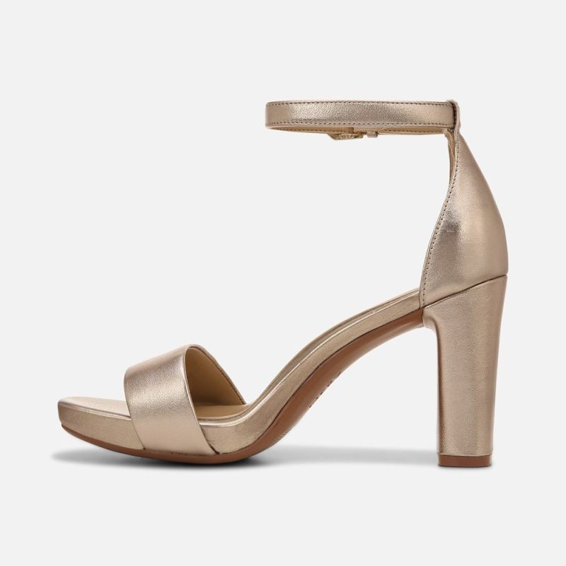 Naturalizer Women's Joy Dress Sandal - Light Bronze Leather