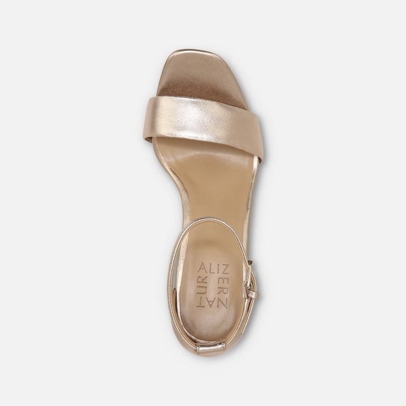 Naturalizer Women's Joy Dress Sandal - Light Bronze Leather