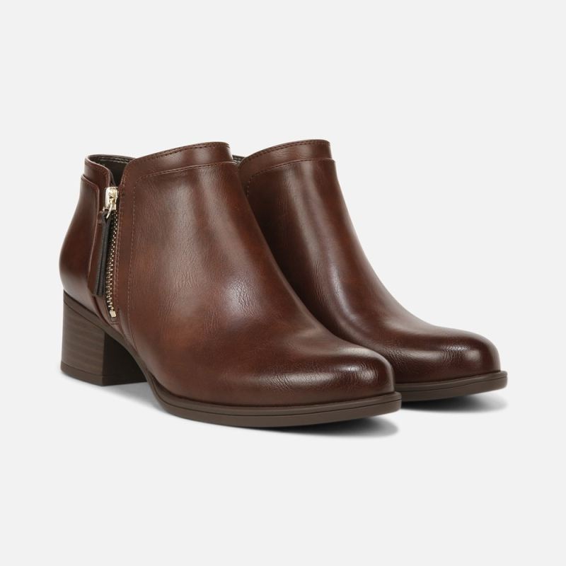 Naturalizer Women's Karol Bootie - Cinnamon Brown Synthetic