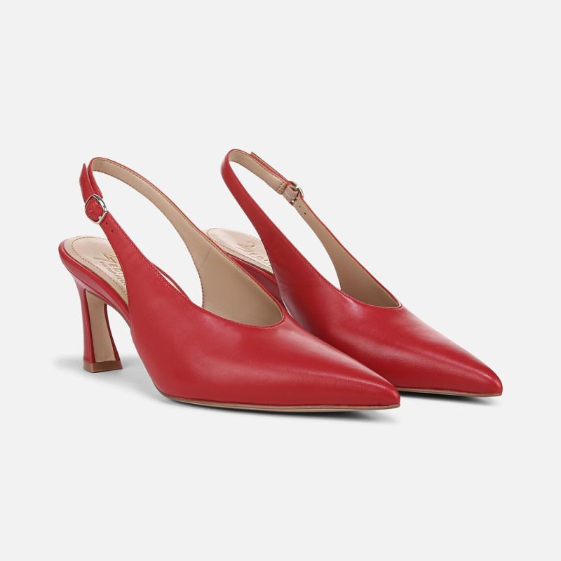Naturalizer Women's 27 EDIT Elaine Slingback Dress Shoe - Crimson Red Leather