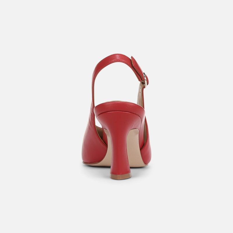 Naturalizer Women's 27 EDIT Elaine Slingback Dress Shoe - Crimson Red Leather