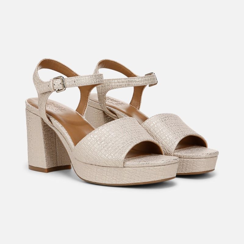 Naturalizer Women's Lilly Sandal - Tan Faux Leather