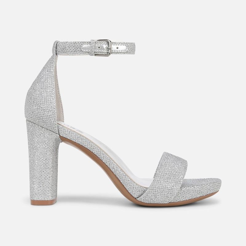 Naturalizer Women's Joy Dress Sandal - Silver Fab Fabric